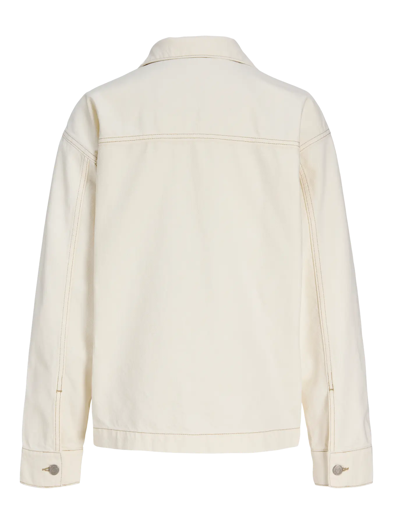 Rachel ecru oversized shirt jacket