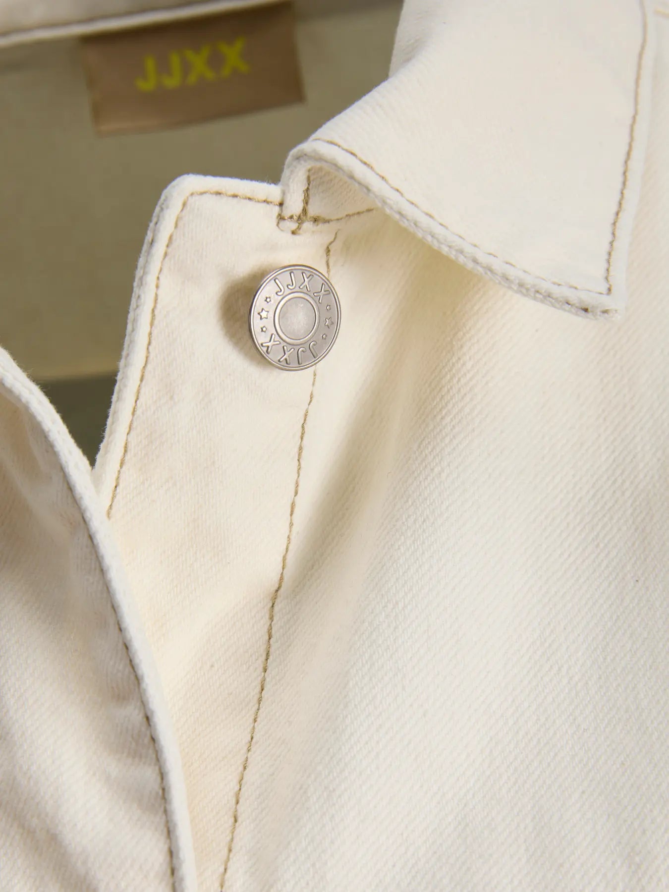 Rachel ecru oversized shirt jacket