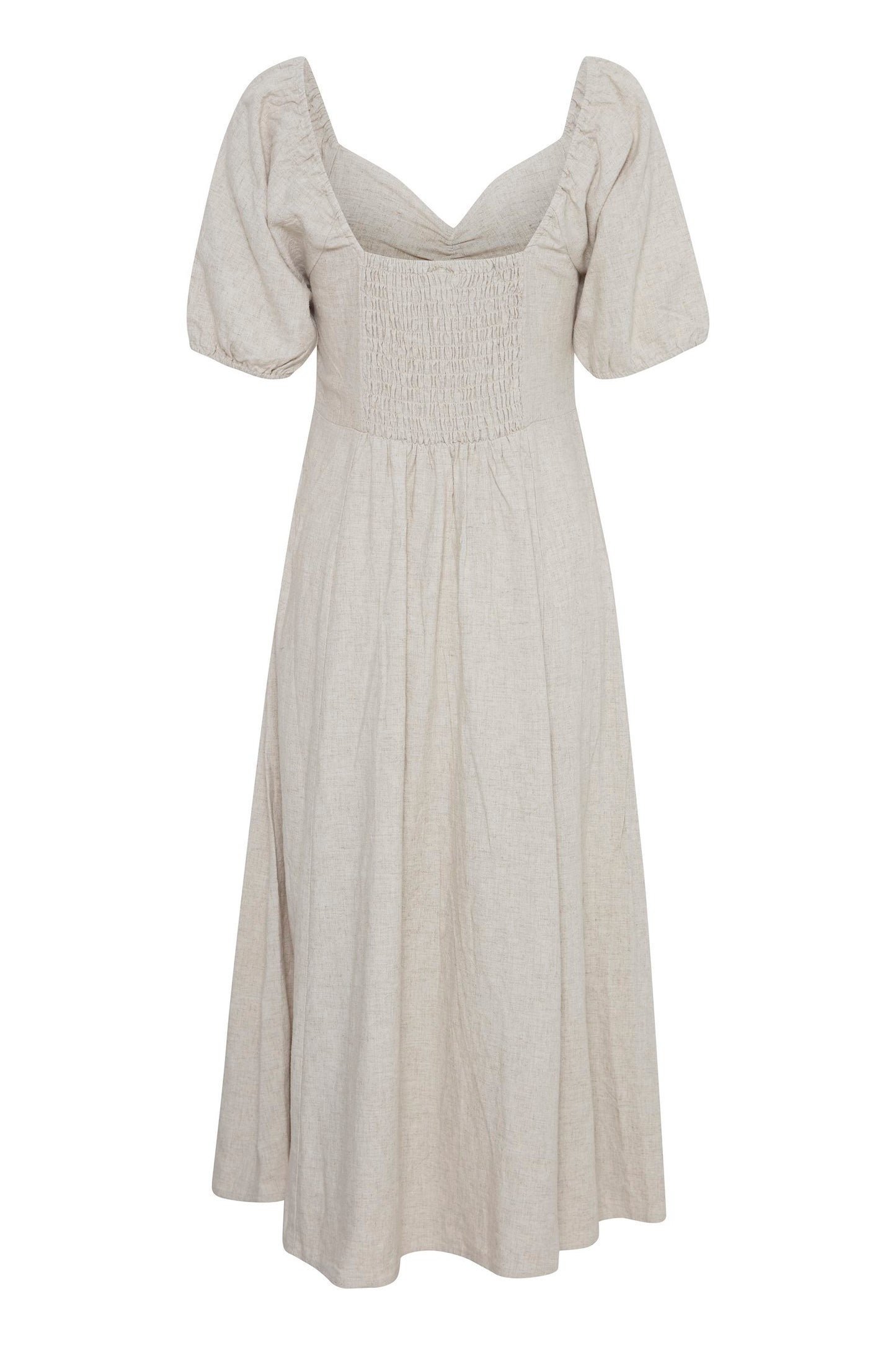 IHDALEY Linen Oatmeal Melange dress