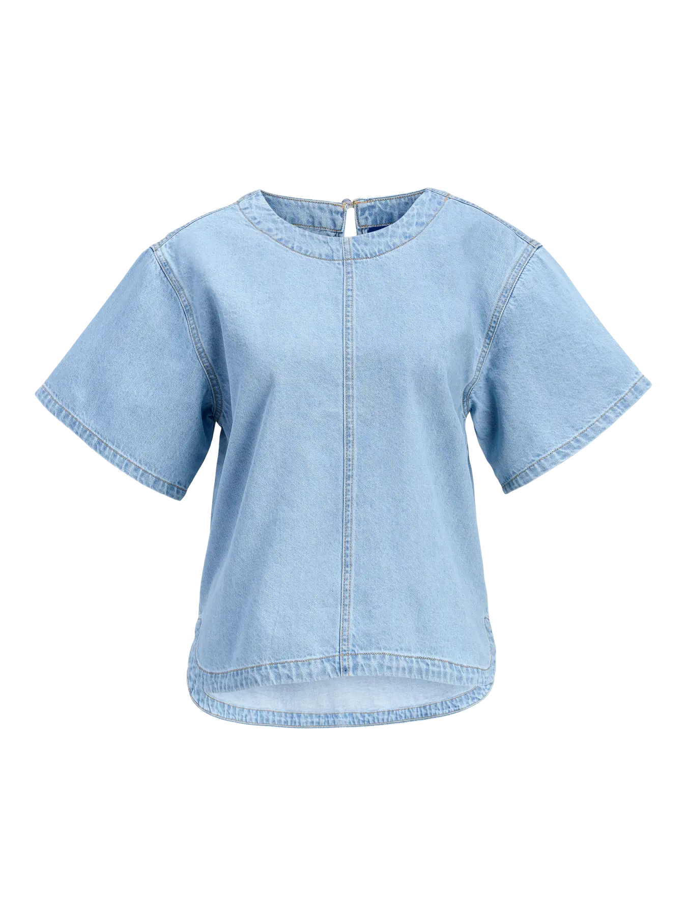 Maxine acid wash denim tshirt top