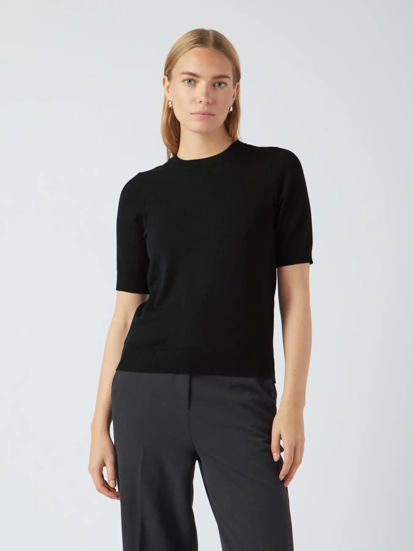 YASLENA KNITTED PULLOVER jumper - black