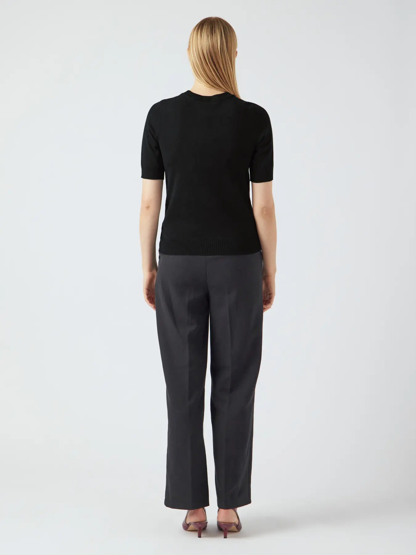 YASLENA KNITTED PULLOVER jumper - black