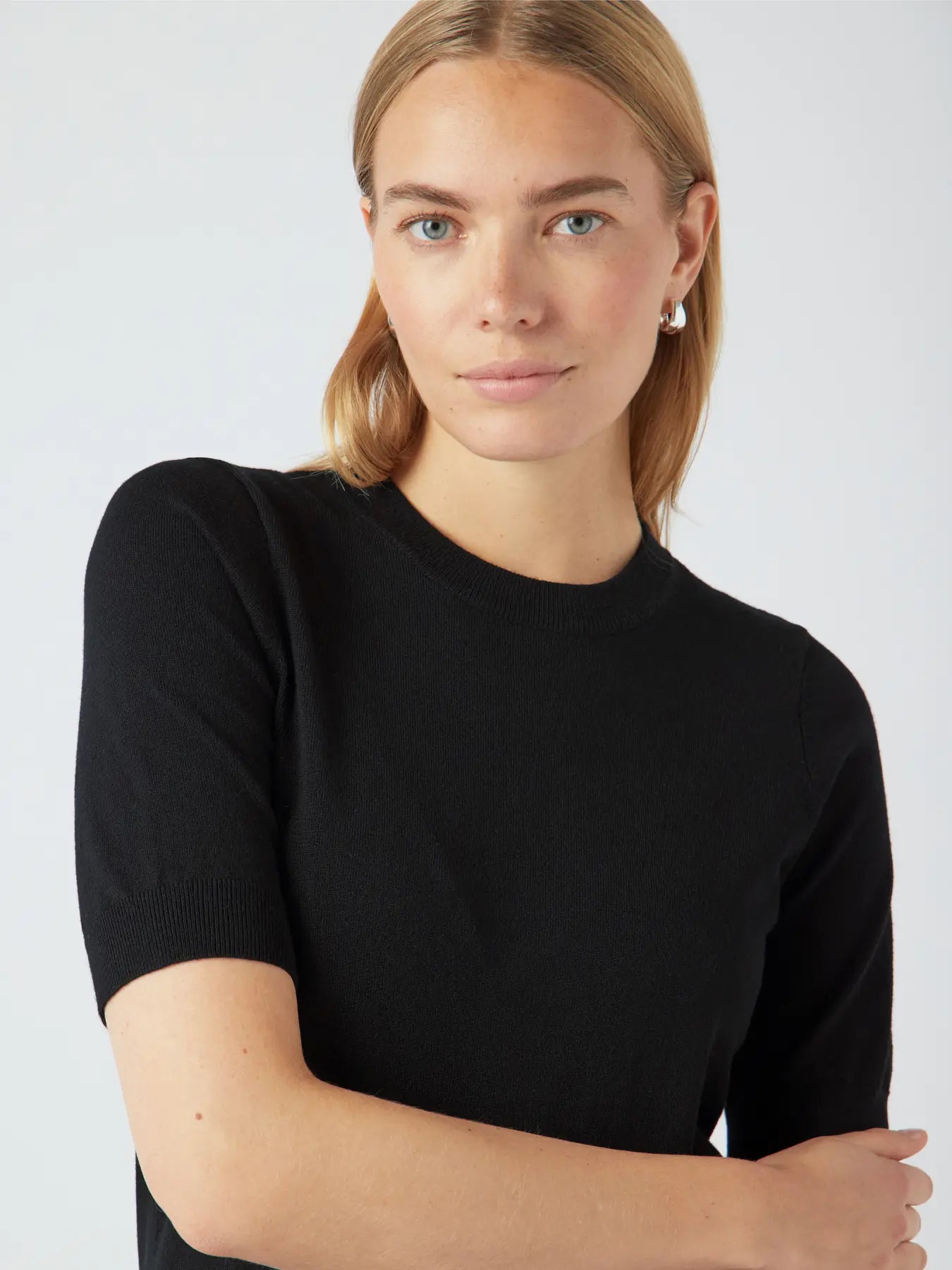 YASLENA KNITTED PULLOVER jumper - black