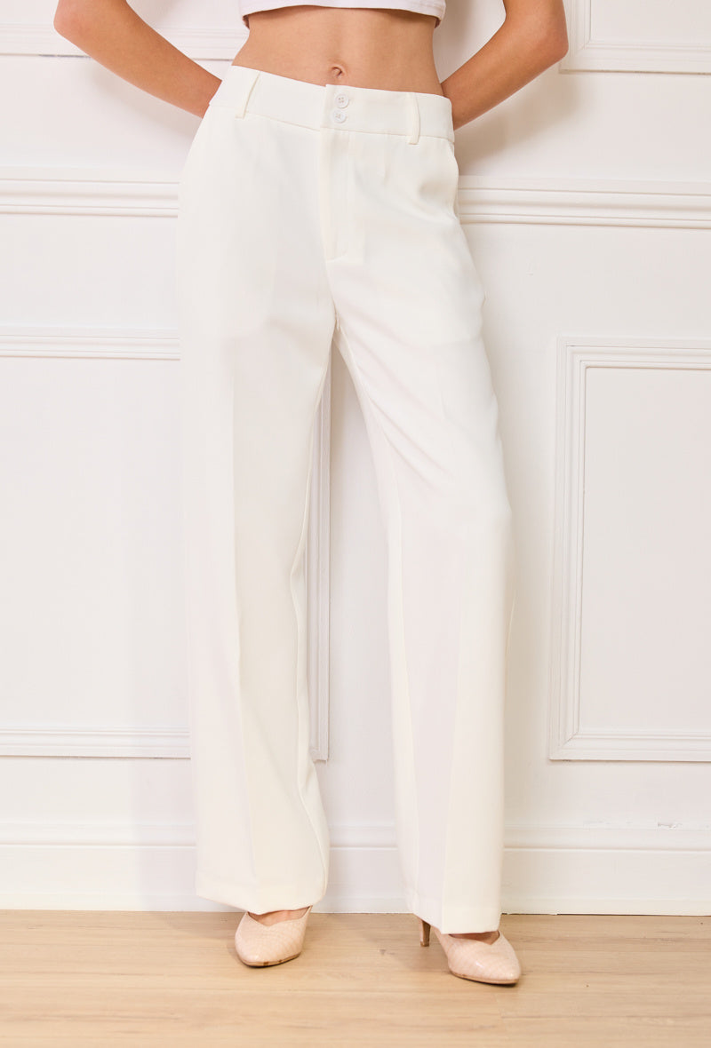 Preorder Eliza white suit trousers