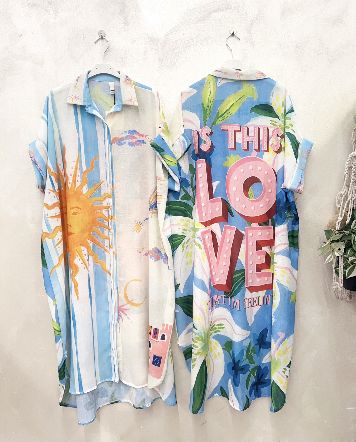 Is this love long printed shirt dress