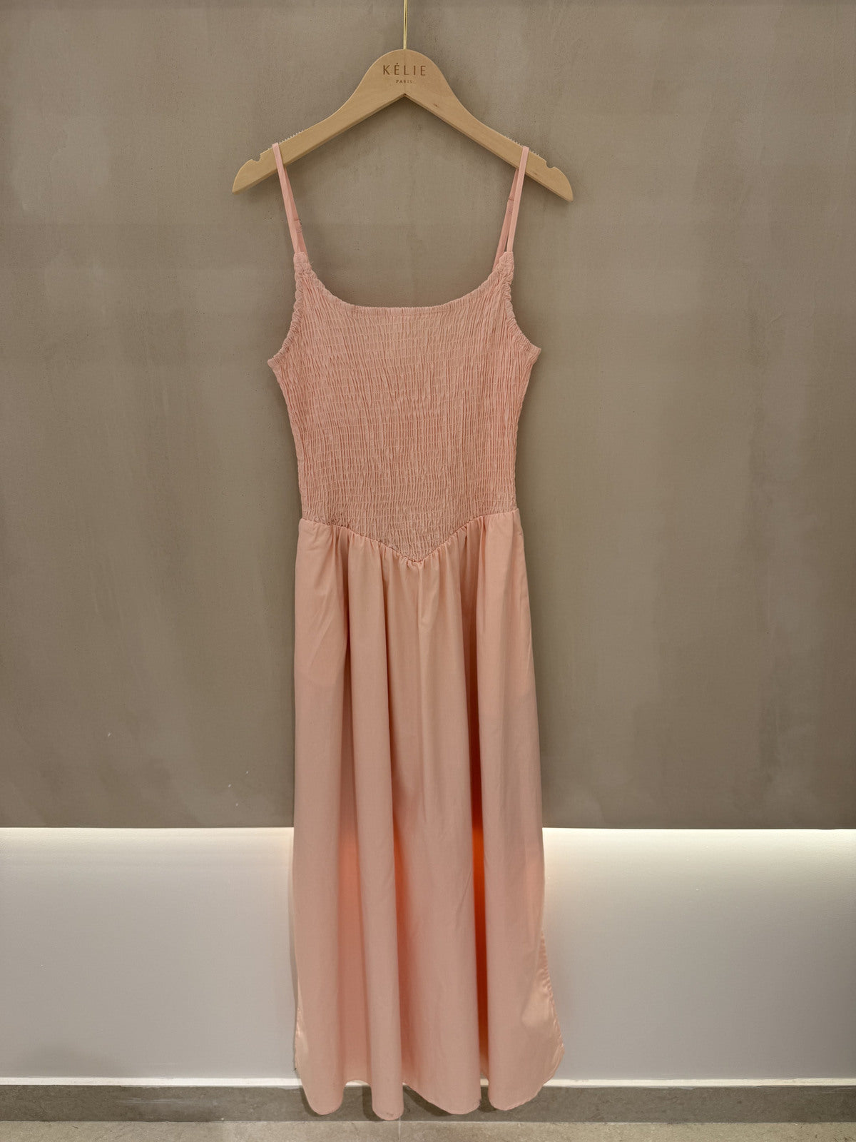 Kate light pink strappy summer dress