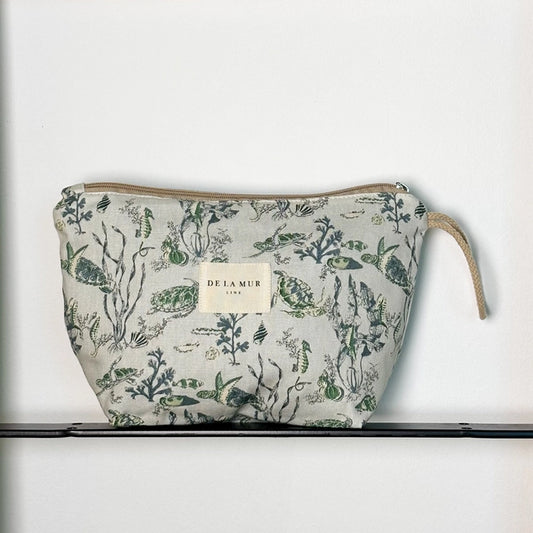 Sea Life Linen Toiletry Bag