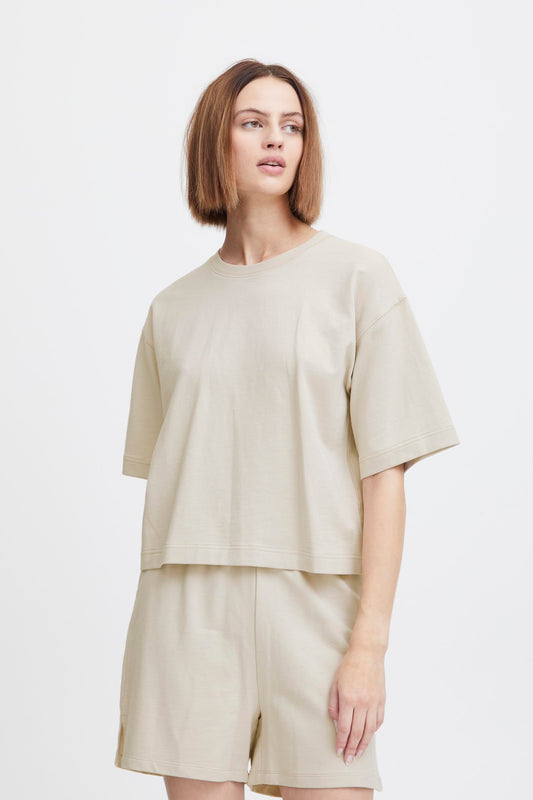 Neutral Cropped IHOCIE Sweater