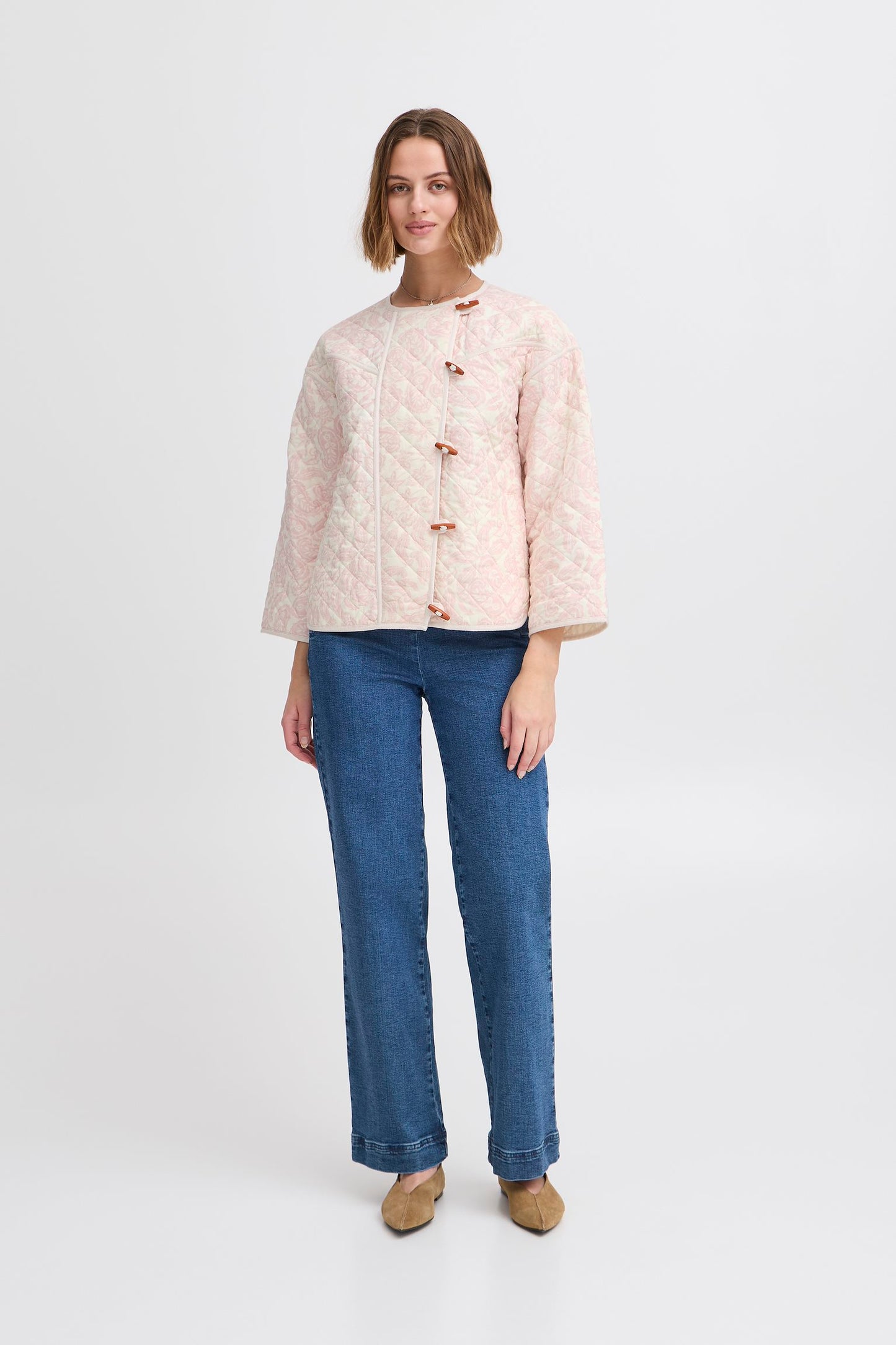 Atelier Rêve pink floral quilted jacket