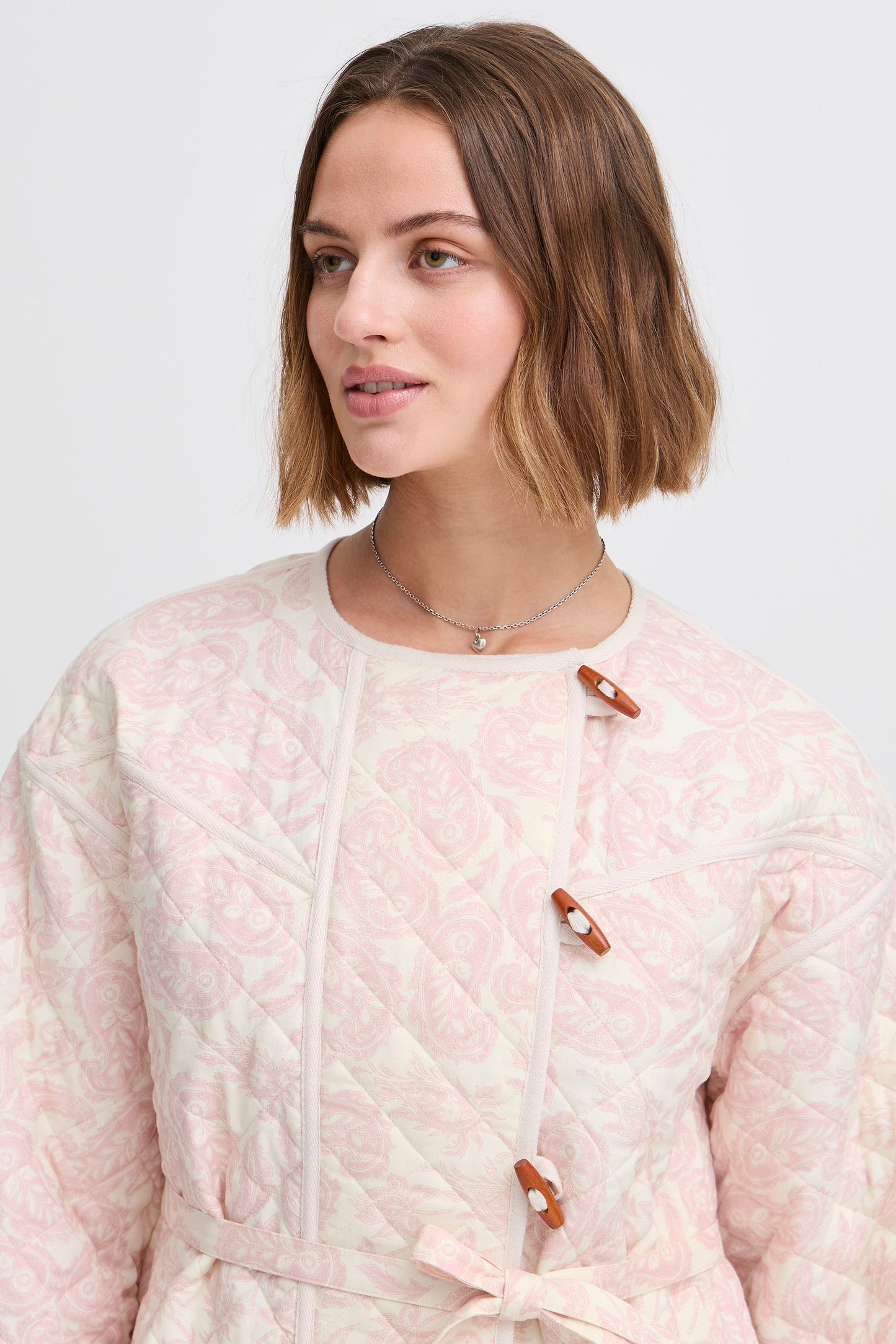 Atelier Rêve pink floral quilted jacket