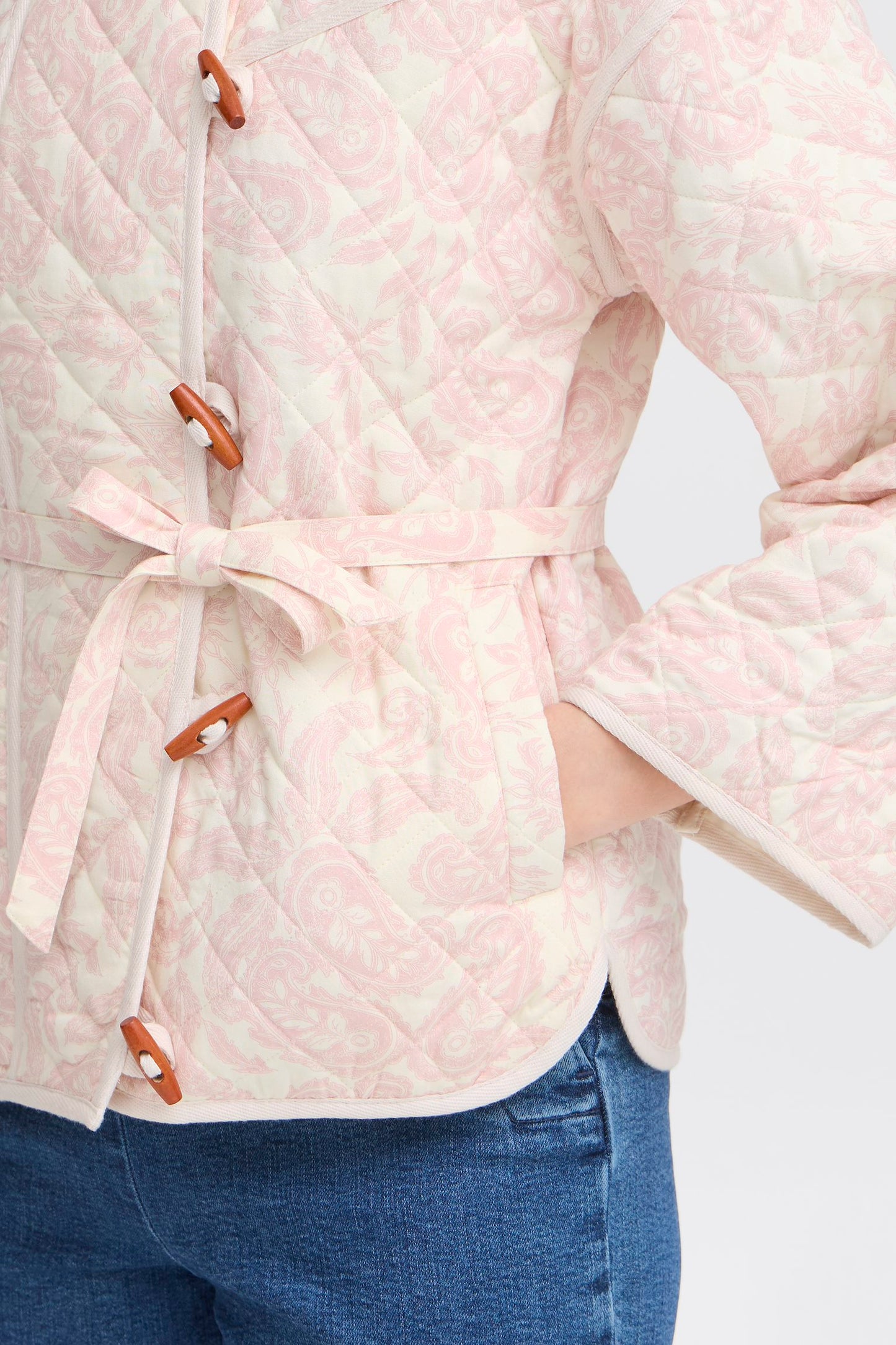 Atelier Rêve pink floral quilted jacket