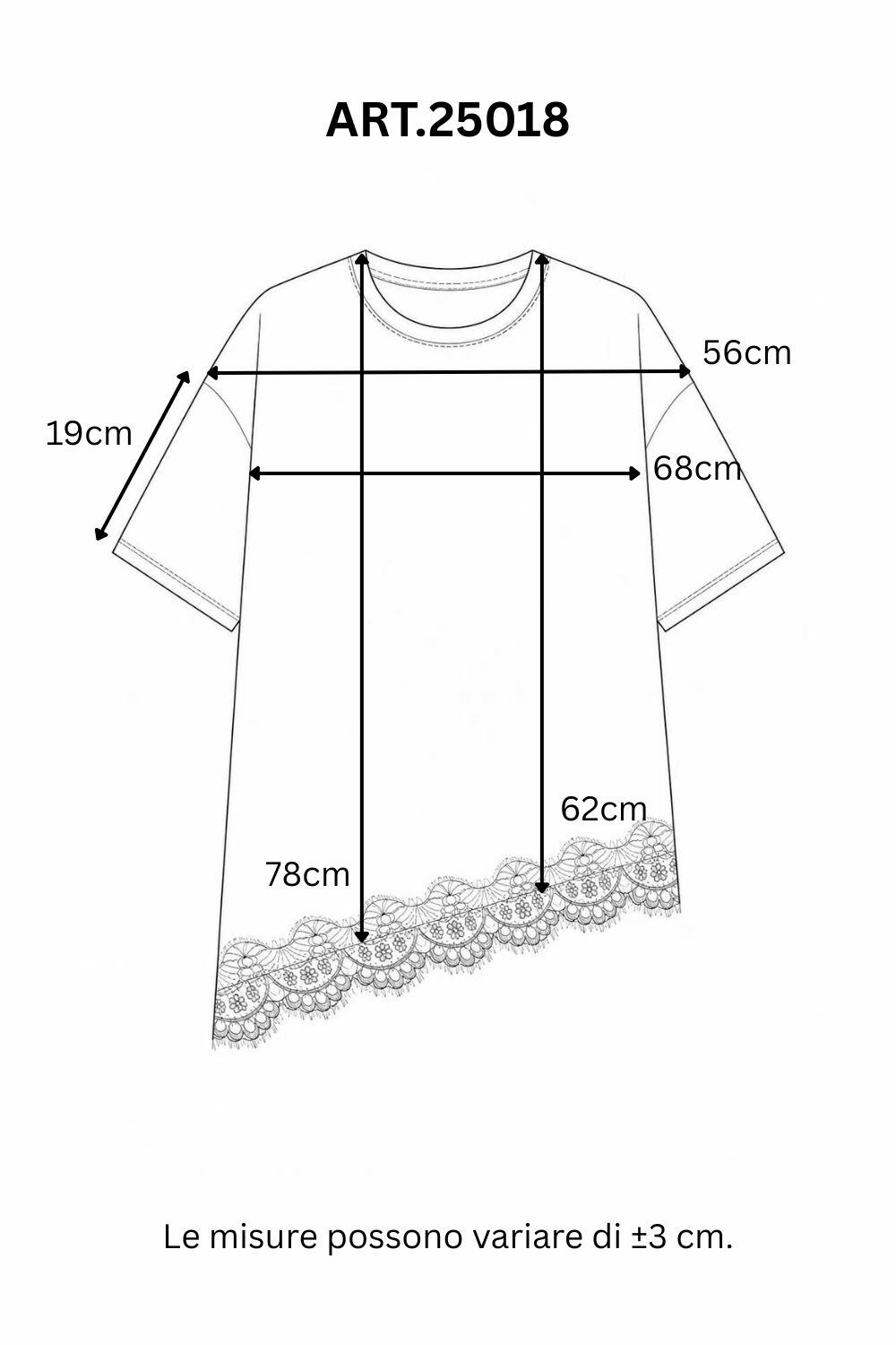 Amalfi coast lemons tshirt with lace