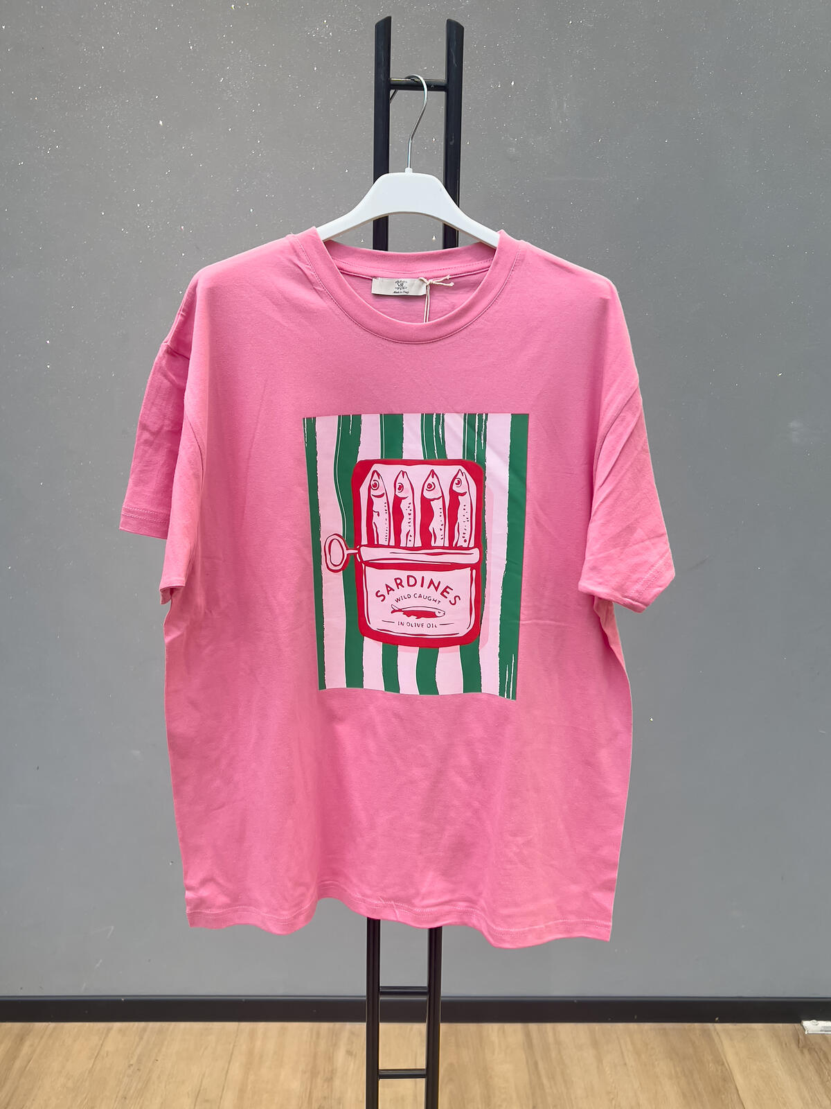 Pink Sardines cotton tshirt