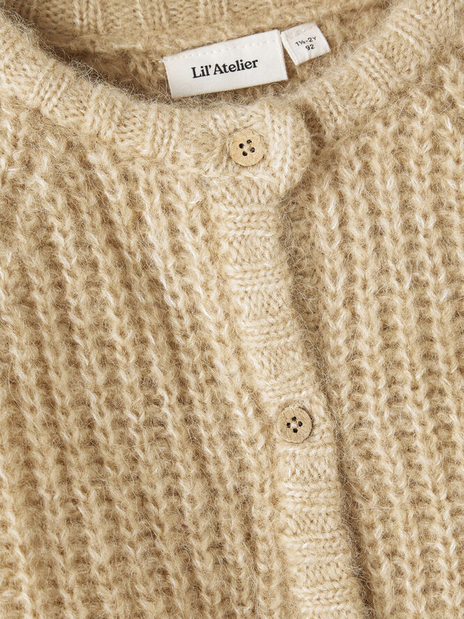 Cosy fluffy wool knit cardigan