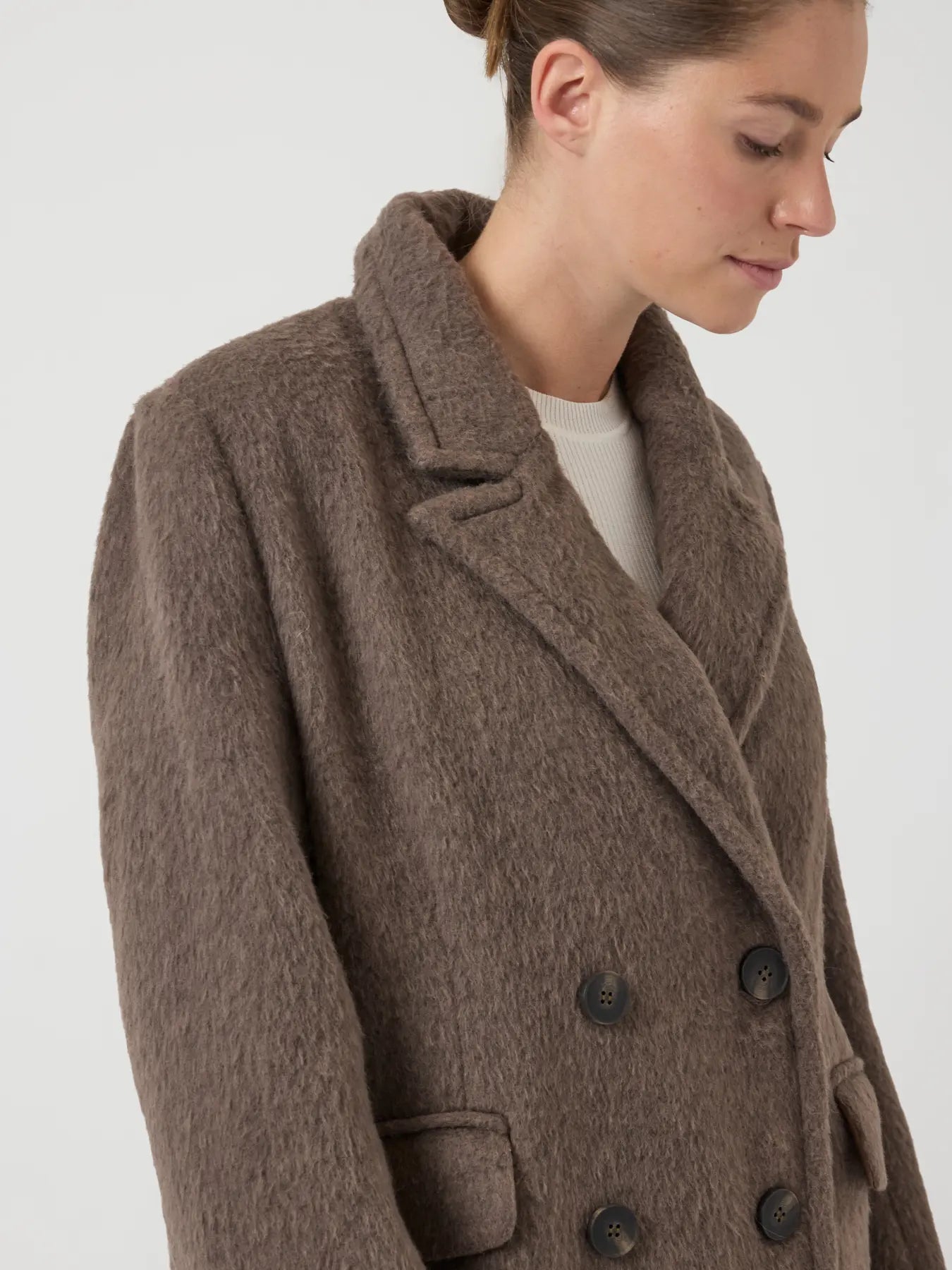 Yasfuri LS Chocolate Brown long coat