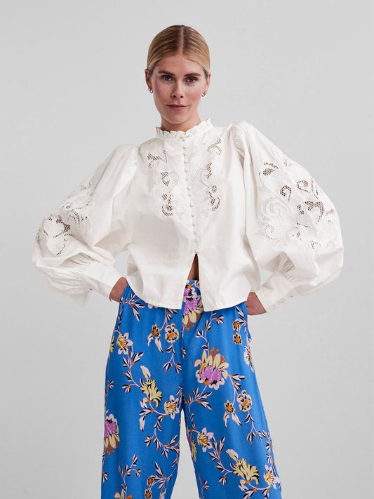 YASZIMLA Star White SHIRT - organic cotton blouse