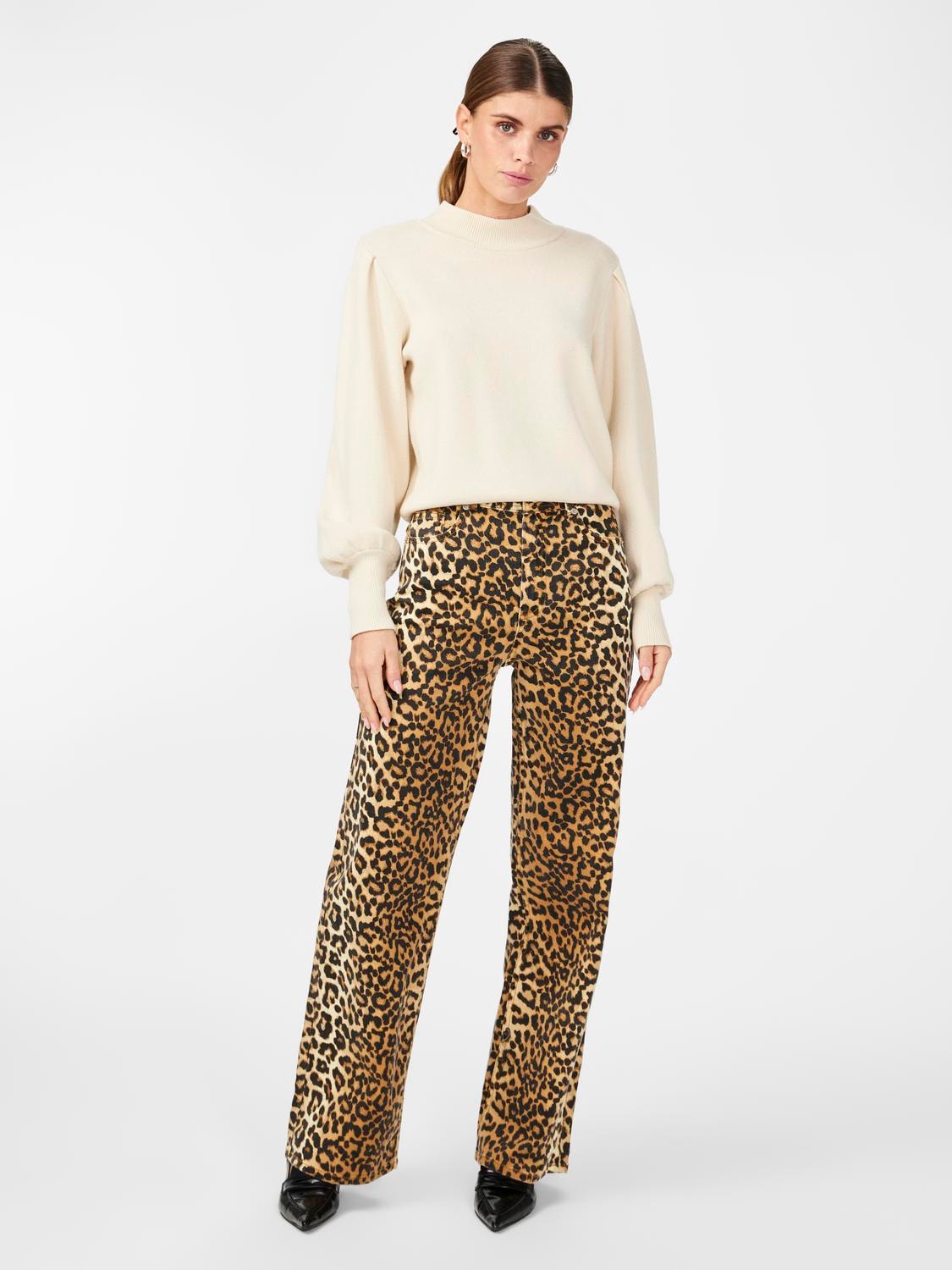 YASLEONORA Leopard jeans