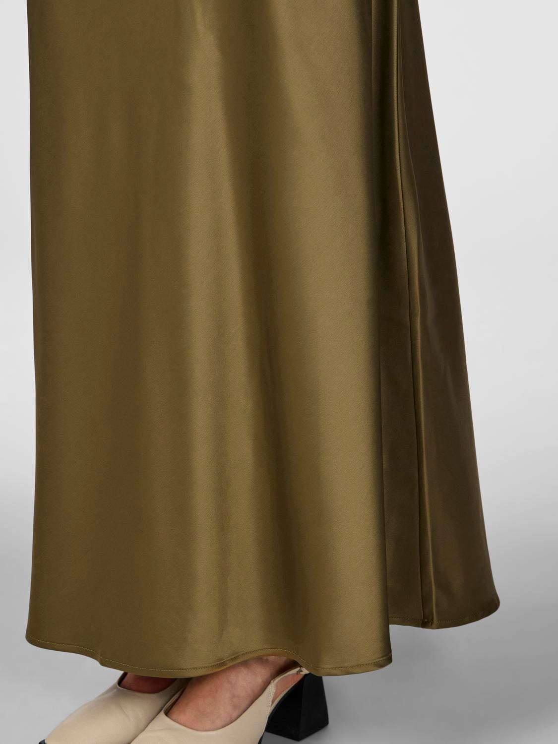 YASPELLA HW maxi satin skirt