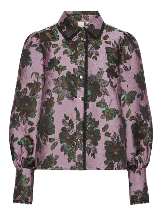 YASTINKA Jacquard floral blouse