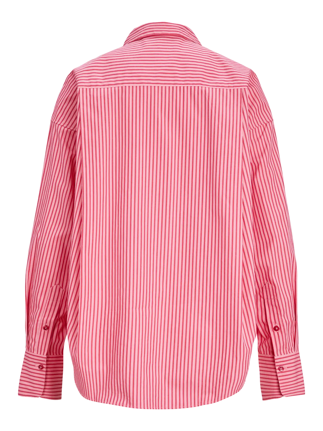 Jamie organic cotton poplin cerise striped shirt