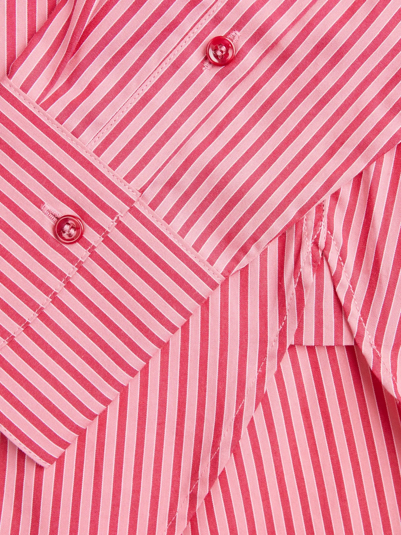 Jamie organic cotton poplin cerise striped shirt