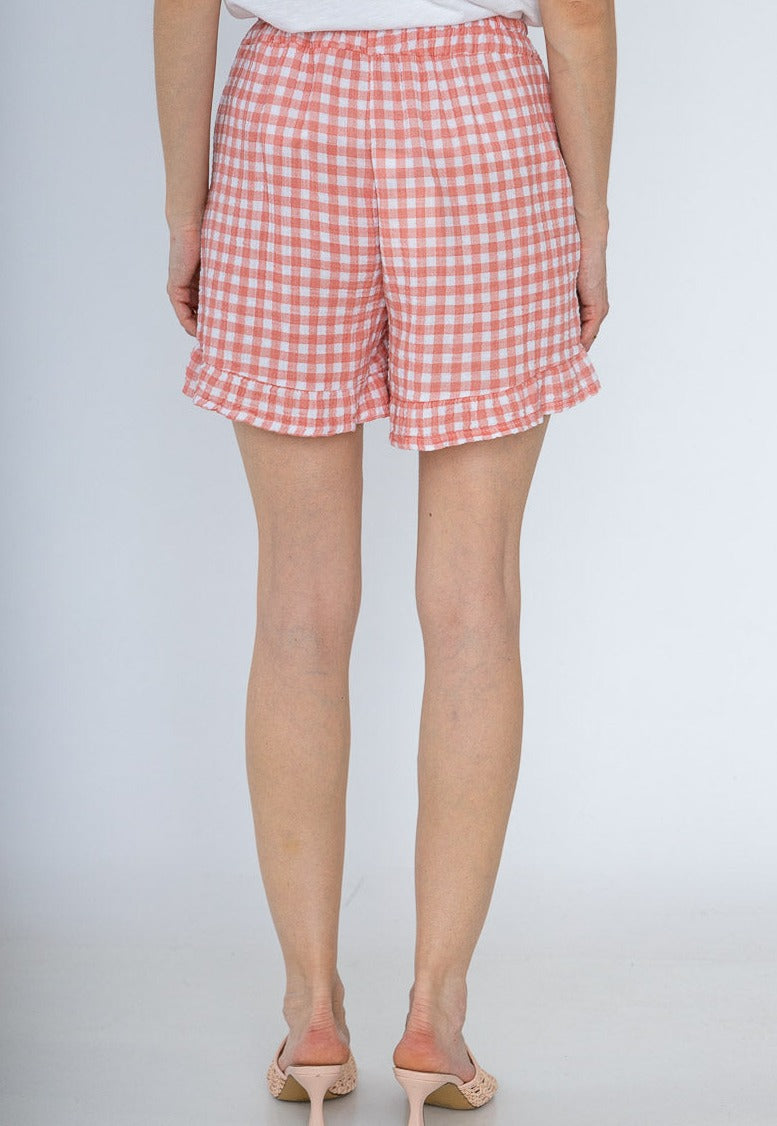 Vicky gingham cotton shorts