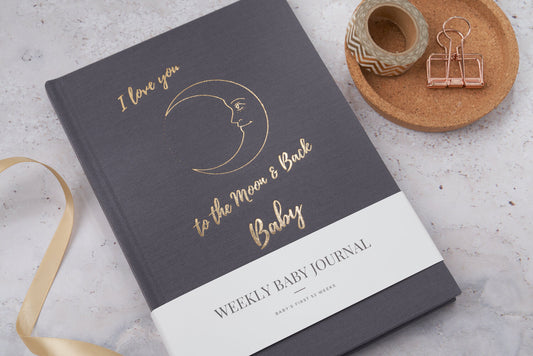 Love You to the Moon and Back Baby Book ~ Grey