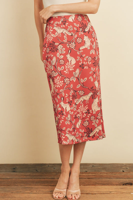 Just A Little Wild Midi Pencil Skirt