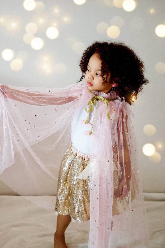 Cherry Blossom Sparkle Dress up Cape