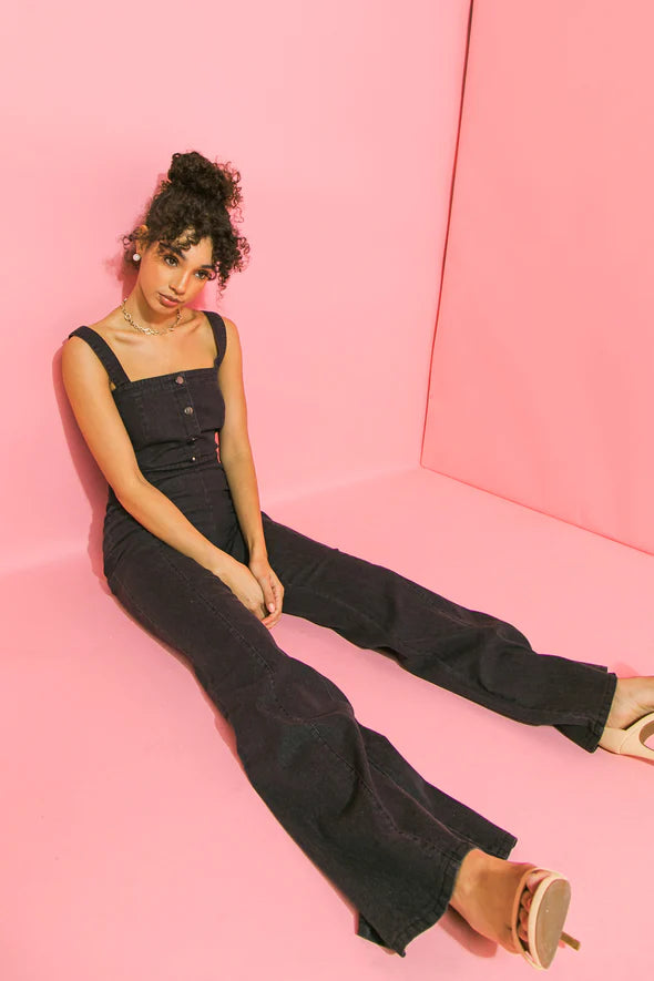ONE FOR THE BOOKS DENIM JUMPSUIT