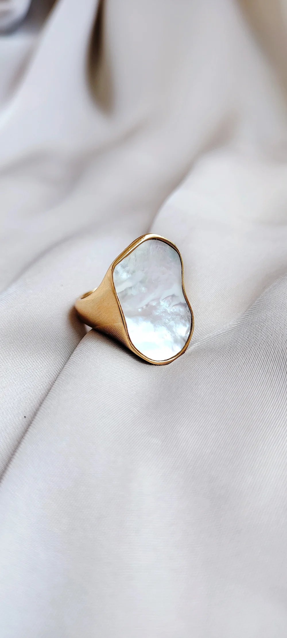 Mother of Pearl Statement Ring